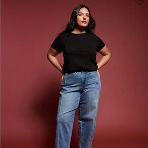 Universal Standard Rex t-shirt tee shirt black 14 16 S